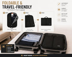 RAAHII 2 piece suit cover, Blazer cover, coat covers with zip for wardrobe storage of suit, jacket, garments, sweaters, saree, pant organizer (hanger not included)
