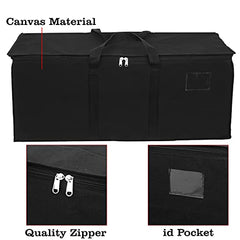 Storite Jumbo Super-Size 81 L Canvas Moisture Proof Heavy Duty Storage Bag | for Toys/Stationery/Blankets/Clothes/Moving Bags MultiPurpose With Strong Reinforced Handles Rectangular Cream (87x26x36 cm)