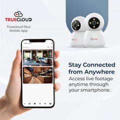 Trueview 3MP WiFi Robot Security Camera | 360° Pan Tilt | All-Time Color Night Vision | AI Auto Tracking & 2-Way Audio | Alexa Compatible | Supports 256GB Memory Card | STQC Certified for Privacy
