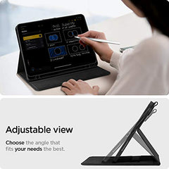 Spigen Flip case for iPad Air 11 inch M4 (2026), iPad Air 11 inch M3/M2 (2025-2024), 10.9 inch 5th/4th Gen (2022/2020), Trifold, Pencil Holder, Full Cover(Liquid Air Folio) - Black