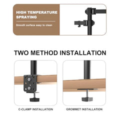 GITRU Height Adjustable Monitor Stand with Laptop Notebook Stand Monitor Mount for 13'-27'' Screen | Tilt Swivel