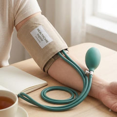 BP Cuff Set for Hospital - B.P Cuff Complete Set - Accurate And Reliable Blood Pressure Measurements - BP Cuffs with Bladder , Bp Bulb, SS Air Valve & jointer - BP Monitor Cuff for All Brands - BP Cuff For Aneroid/Mercurial (Green)
