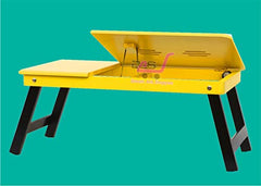 Dream Arts Shoppee Laptop Table Adjustable Foldable with one Drawer (Black)