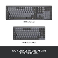 Logitech MX Mechanical Wireless Illuminated Performance Keyboard with Free Adobe Subscription, Linear Switches, Backlit Keys, Bluetooth, USB-C