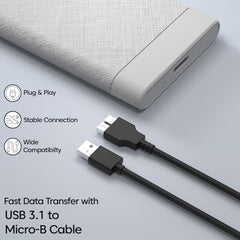 Sounce 2.5-Inch SATA to USB Type-C 3.1 External HDD/SSD Enclosure | 6Gbps UASP Speed | Tool-Free Design | Compatible with 7mm & 9.5mm Drives up to 6TB | Plug & Play | Shockproof Portable Case (Type C)