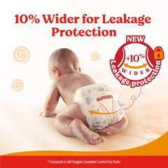 Huggies Comfy Pants Baby Diaper, Large (L) Size (9-14 Kgs), Pack of 192 (96 count, Pack of 2)
