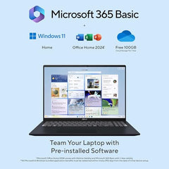 ASUS Vivobook 16 (2026),Smartchoice,Intel Core Ultra 5 325 (Series 3),16GB RAM,512GB SSD,FHD+, 16"(40 cm),Win 11 Home,M365 Basic(1 Year),Office 2024,Cool Silver,1.88 kg, X1607AA-MB038WS, Copilot+ PC