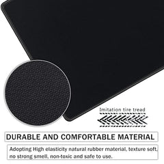Storite 900x400x2mm Extended Gaming Mouse Pad, Desk Mat, Black | Stitched Embroidery Edges, Water Resistance Coating, Natural Non Slippery Rubber Base, For Laptop/Computer