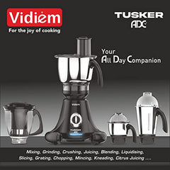 Vidiem Vstar Adc Blu Mixer Grinder 717 A|750 Watts|5 Jar In-1 Juicer|5 Leakproof Jars With Self-Lock, Wet And Dry, Chutneys & Curries|ABS Body|5 Year Warranty On Motor & 2 Year Product Warranty, Blue