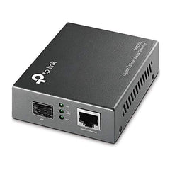 TP-Link MC220L Gigabit SFP Media Converter | 1000 Mbps RJ45 Port | IEEE 802.3ab 802.3z | Half-Duplex/Full-Duplex Transfer Mode | Long-Range Point-to-Point Connections