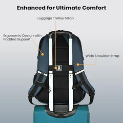 HOT SHOT QUANTUM_1355| 35 L unisex laptop backpack |15.6 inch|Detachable Key Ring,|Trolley sleeve|laptop bag for men|office & college|bag for men & women