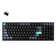 Keychron B35 Wireless Keyboard, 2.4 GHz/Bluetooth 96% Layout Keyboard with Numeric Keypad Silent Typing Launcher Support Ergonomic Angle Compatible for Mac Windows Linux
