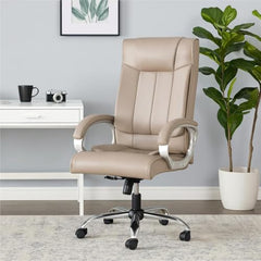 INNOWIN Profit High Back Orthopedic Boss Chair with 3 Year Limited Warranty | Leatherette Office Chair | Ergonomic Executive Chair with Spacious Cushioned Seat | Heavy Duty Metal Base | Grey