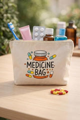 DRUDRAYA Canvas Charger Pouch | Printed Storage Zipper Bag (Pack of 1)
