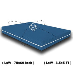 HOMEKART Premium Cotton 220TC 78 x 72 x 8 King Size Double Bed Mattress Cover Protector with Zip/Chain|Provides All Around Protection - 1 pc Multicolor (Grey, 78 x 72 x 8)