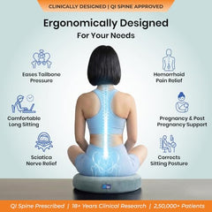 Donut Pillow for Tailbone Pain | 5-Year Warranty | Coccyx Cushion for Hemorrhoids, Piles, Fistula, Sciatica, Pregnancy Pain | Car Seat Cushion for Office Chair | Orthopedic Ring Pillow | Up to 100 Kgs