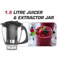 Vidiem Vstar Adc Blu Mixer Grinder 717 A|750 Watts|5 Jar In-1 Juicer|5 Leakproof Jars With Self-Lock, Wet And Dry, Chutneys & Curries|ABS Body|5 Year Warranty On Motor & 2 Year Product Warranty, Blue