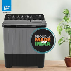 Voltas Beko, A Tata Product 9 Kg 5 Star Semi-Automatic Top Loading Washing Machine (WTT90UHA/OK5B1B1S23, Black, Pulsator Wash Method and Double waterfall technology)