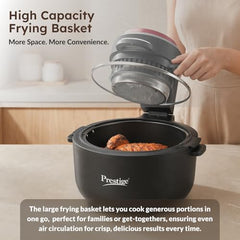 Prestige Multi-Chef All-in-One Air Fryer |80% less Oil Consumption|6.5L Capacity |1200 Watts Power|Airfry,Oven, Toast, Grill|See Through Lid|Advance Digital Display|Even Heat Distribution|Black
