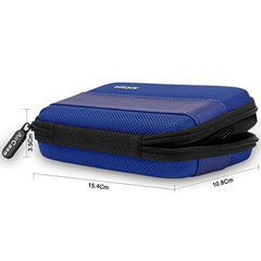 AirCase Hard Disk Cover Case for 2.5 Inch HDD SSD - Ballistic Nylon Rugged Shell, Anti-Press | Felt Lining, Water Resistant | Mesh Pocket for Cable, Charger, Earphone (Black)