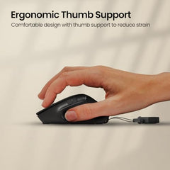 Portronics Toad Mino Rechargeable Bluetooth Mouse with Small Compact Size, Dual Wireless (Bluetooth + 2.4 GHz), Multi-Device Pair, Adjustable Sensitivity, for Laptop, PC, Tablet, Smartphone (Black)