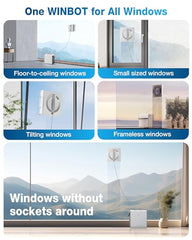 ECOVACS Winbot W2 Pro Omni Portable Window Cleaning Robot,Intelligent Cleaning with Three-Nozzle Wide-Angle Spray Technology,Win SLAM 4.0 Path Planning,Deep Edge Cleaning,5500Pa Suction Power,White