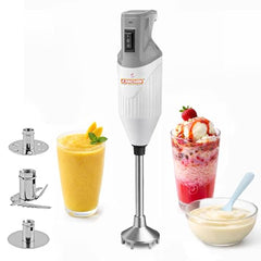 Kanchan Majesty Hand Blender with 3 Stainless Steel Blades Mincer, Whisking, Beater | Electric Blender for Kitchen with Low Noise Powerful 180W Copper Motor 2-Speed Control - 2 Year Warranty (Beige)