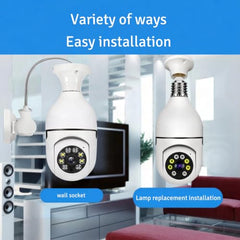 Vexcrion 360° WiFi Smart Security Camera with Dual Lens, 2-Way Audio, Night Vision, Motion Detection, Mobile App Remote View, Home CCTV Camera