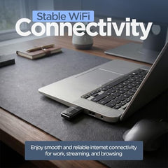 UNIGEN 600Mbps WiFi USB Adapter + Bluetooth 5.4 | 2.4GHz & 5.8GHz Wireless WiFi Dongle 5g | Compatible with Windows 7/10/11 | Compact Mini USB WiFi Receiver