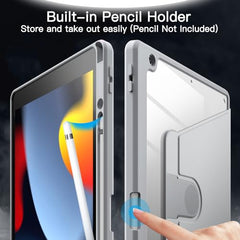 JETech 360° Rotating Case for iPad 9th/8th/7th Gen 10.2", Black