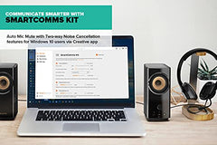 Creative T60 2.0 Compact Hi-Fi Desktop Speakers with Clear Dialog and Surround by Sound Blaster, USB-C Audio, Mic and Headset Ports, Bluetooth 5.0, Up to 60W Peak Power, for Computers and Laptops