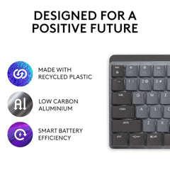 Logitech MX Mechanical Wireless Illuminated Performance Keyboard with Free Adobe Subscription, Linear Switches, Backlit Keys, Bluetooth, USB-C