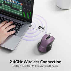 Acer Wireless Mouse for Computer, 6 Buttons 1600 DPI, Large Ergonomic Mouse