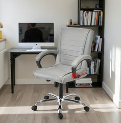 GOYALSON Ergonomic Revolving Office Home Swivel Desk Chair with Adjustable Height Smooth Moving (2, Black, Standard)
