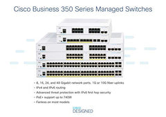 Cisco Business CBS350-24T Managed Switch, 24 Port GE, 4x10G SFP+, Limited Lifetime Protection (CBS350-24T-4X)