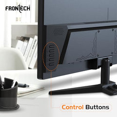 FRONTECH Ultima Series 24 Inch Curved LED Monitor, Refresh Rate 100Hz, 3500R Curve, Full HD 1080p, Built in Speaker, Bezel Less Design, HDMI & VGA Ports, 3 Years Warranty (MON-0088, White)