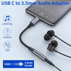 Type C to 3.5mm Audio Jack Connector/Adapter 6 months Warranty with DAC