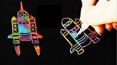 SYGA Colorful Scratch Drawing Papers, 10 Sheets