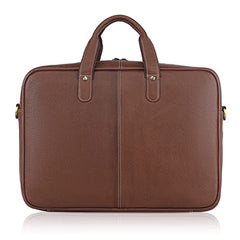 WildHorn Genuine Leather Office Bag for Men | 15.6-Inch Laptop Bag with a Minimalist Design | Professional Leather Bag with Adjustable Straps & Multiple Compartments | 1-Year Warranty