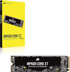 Corsair MP600 CORE 2TB M.2 NVMe PCIe x4 Gen4 SSD (Up to 4,950MB/sec Sequential Read & 3,700MB/sec Sequential Write Speeds, High-Speed Interface, 3D QLC NAND, Built-in Heatspreader) Aluminum