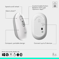 Logitech POP ICON Combo, Bluetooth Keyboard and Mouse Combo, Comfortable Typing, programmable Keys and Buttons, Quiet clicks, Easy-Switch up to 3 Devices - Graphite
