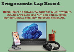 eStand� Lap Board for for Study | Home | Dining | Office | Laptop | Computer Desk | Reading & Writing | Multi-Purpose | Made in India |(Lap Board 14"X23" Pine)
