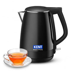 KENT Bliss Electric Kettle | 1500W Power & 1.5L Capacity | Cool Touch Exterior Body & SS 304 Inner Body | 5 Minutes Fast Boiling | Overheat & Dry Boiling Protection | LED Light Switch | Auto Shut-OFF