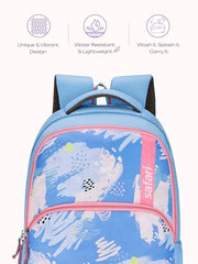 Safari Bloomveil School Bag For Girls, Capacity - 36L, 2 Compartments Backpack For kids