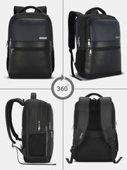 Lavie Sport 45cm Pioneer 24 Litres Laptop Backpack with Trolley Sleeve For Men & Women|Vegan Leather|Office Travel Backpack|Front organizer|Bottle Holder|Fits upto 14" Laptop