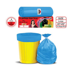Shalimar Premium Scented Garbage Bags | Medium 19 X 21 Inches | 120 Bags (30 Bags X 4 Rolls) | Lavender Fragrance | Dustbin Bag/Trash Bag | (Blue) - Perforated Box for Easy Dispensing