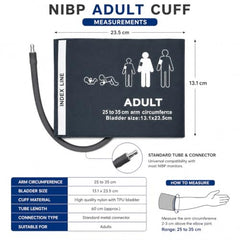 DIYAS NIBP Adult Blood Cuff All Multipara monitors and all BP monitors compatible BP cuff/NIBP Cuff for adult 25-35 Cm