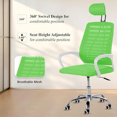 Casa Copenhagen Mesh Mid Back Office/Study/Computer/Revolving/Desk Chair for Work from Home -Metal Base, Height Adjustable Seat - Grey Milange & Black Handle