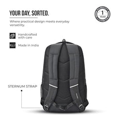 Gear Aspire 3 19"/35L Large Faux Leather Water Resistant Laptop Backpack | Casual Backpack | Daypack | Travel Backpack | College Bag For Men/Women (Brown - Brown)