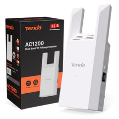 WiFi Range Extender AC1200 - WiFi Extender with Ethernet Port, 1.2Gbps Home Signal Booster, Dual Band, Up to 1600 Sq & 32 Devices, A19